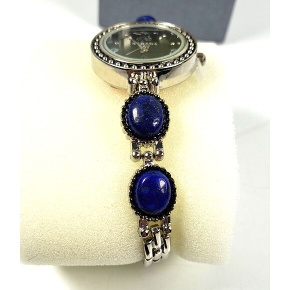 Woman\'s Stainless Steel Water Resistant Watch With Lapis Lazuli Stone 7 1/2 inch main image 9